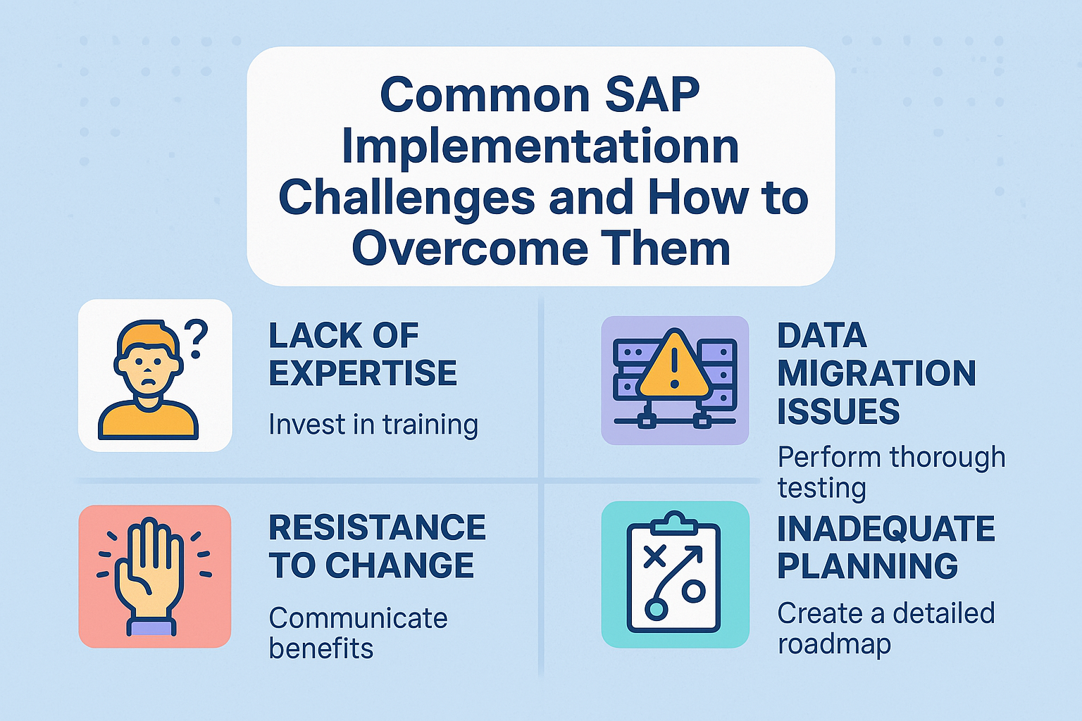 SAP अंमलबजावणीतील सामान्य अडचणी आणि त्यावर मात कशी करावी | Common SAP Implementation Challenges