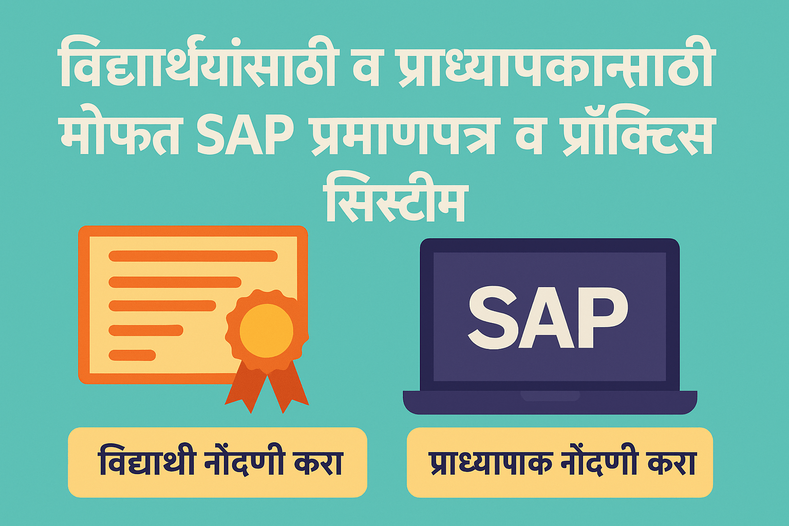 विद्यार्थ्यांसाठी मोफत SAP प्रमाणपत्र व प्रॅक्टिस सिस्टीम | Free SAP Certification and practice systems for students & lecturers